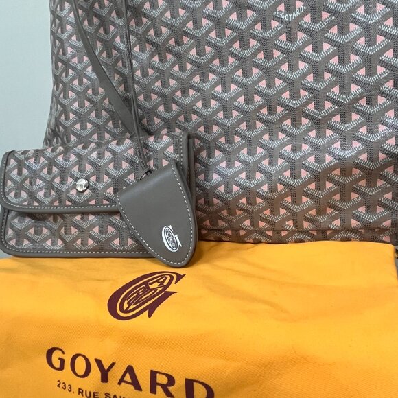 Authentic Large soft nude/grey Goyardine canvas - Picture 2 of 6